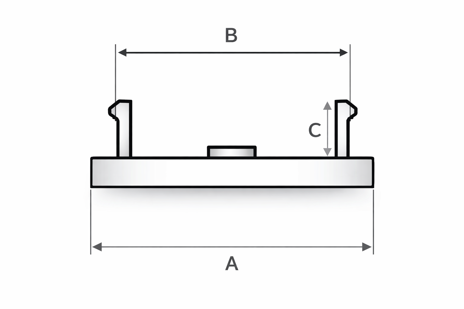 Wheel cap size measurement diagram